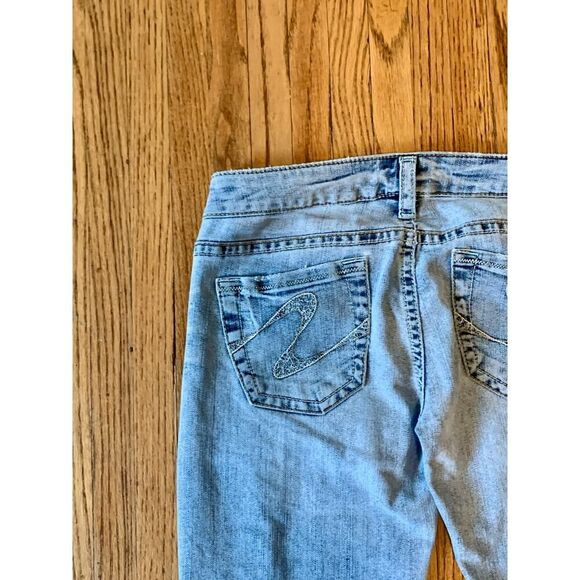 VTG y2k 90s 2000 Silver Tuesday Jeans Western Glove Works Low Rise Flare Boot 28 - Picture 8 of 16